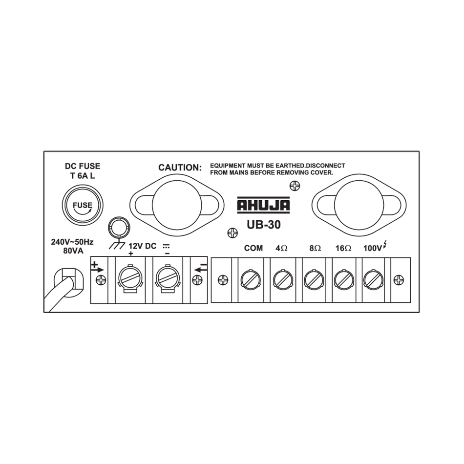 Ahuja UB30 Low Wattage PA Mixer Amplifier