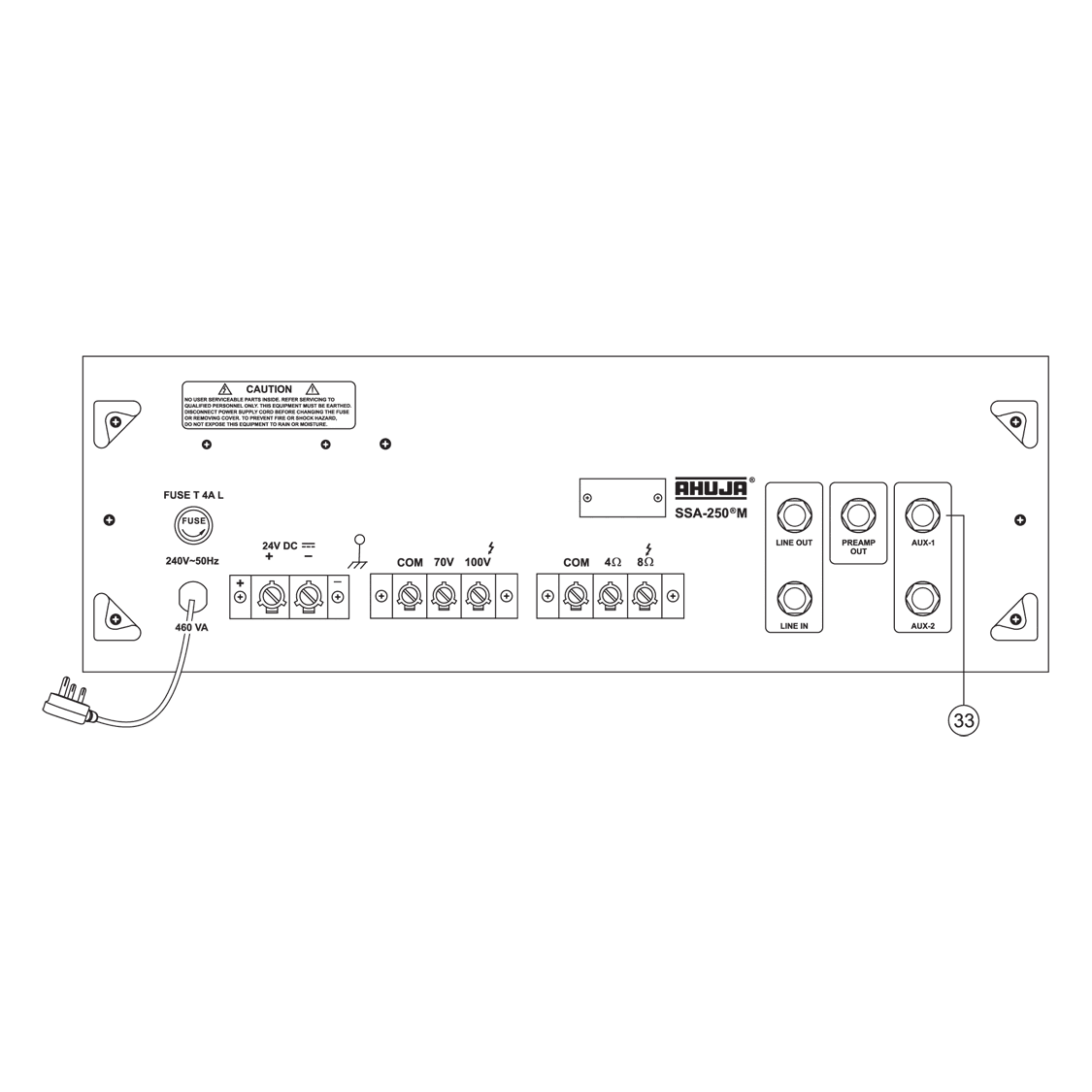 Ahuja SSA250M High Wattage PA Mixer Amplifier