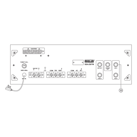 Ahuja SSA250M High Wattage PA Mixer Amplifier