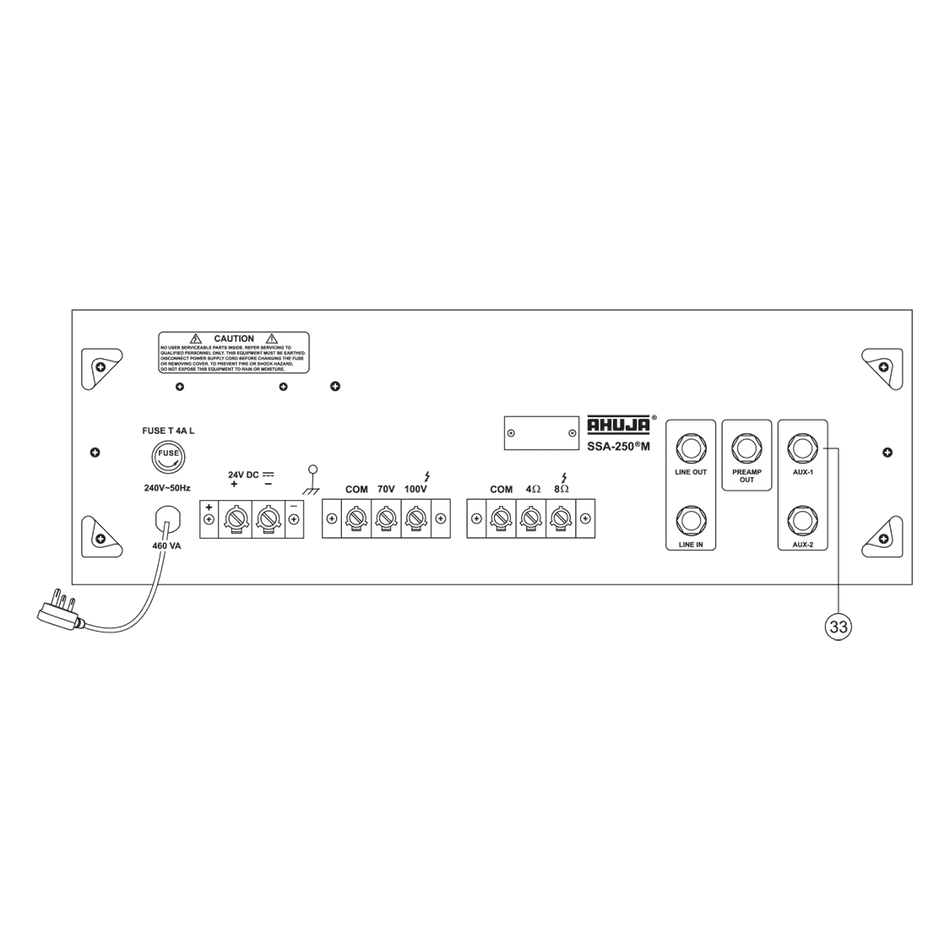 Ahuja SSA250M High Wattage PA Mixer Amplifier