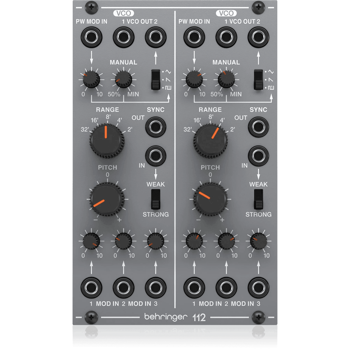Behringer 112DUALVCO Analog Dual VCO Module w/ Controls & Switches