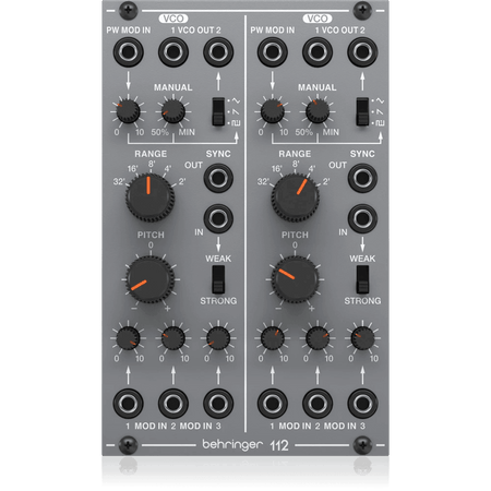 Behringer 112DUALVCO Analog Dual VCO Module w/ Controls & Switches