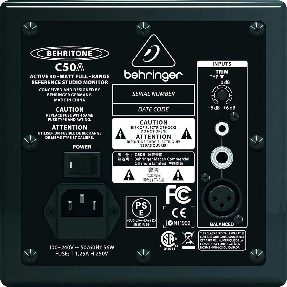 Behringer Behritone C50A Studio Monitor (PAIR)