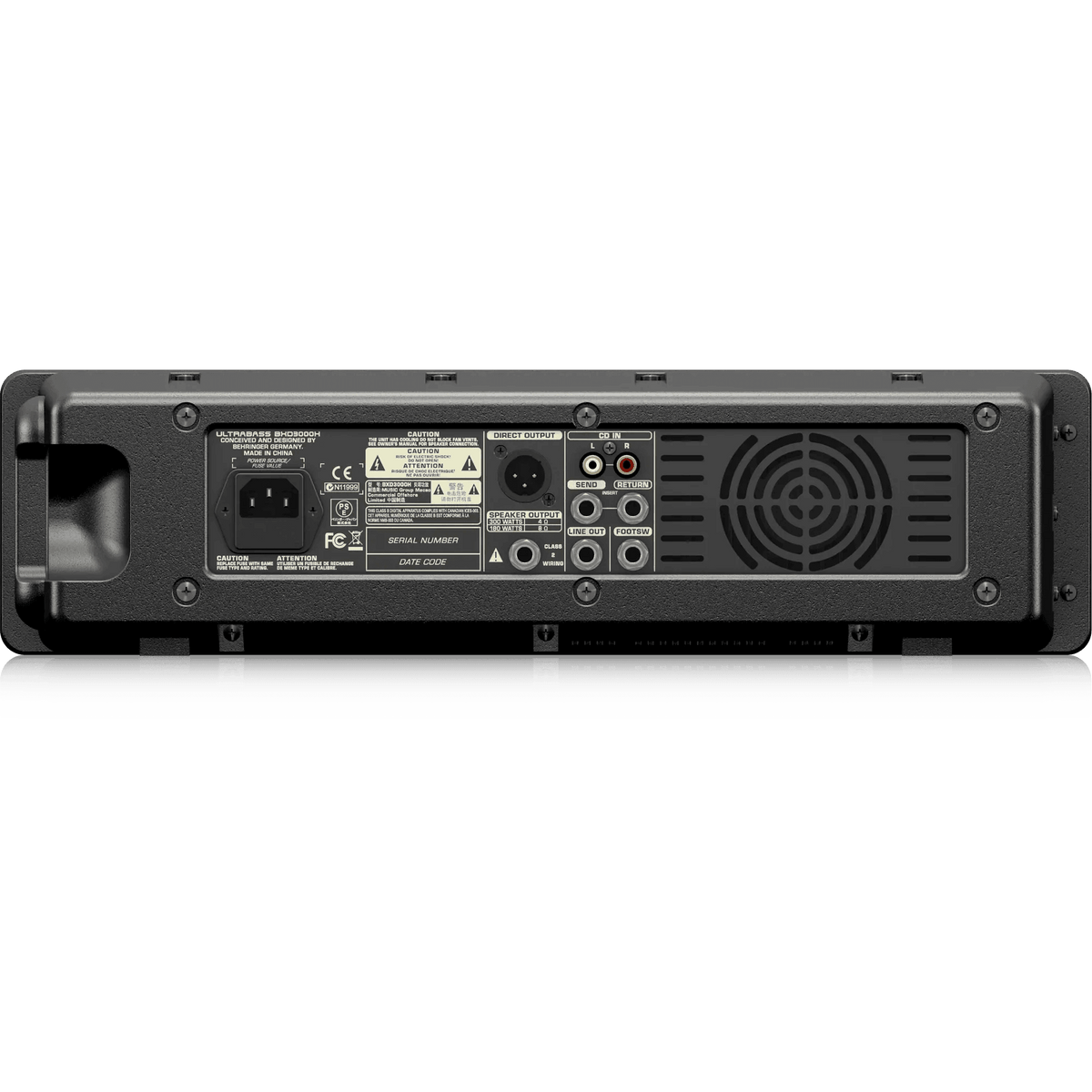Behringer BXD3000H Ultra-Lightweight 300W 2-Channel Bass Amplifier Head