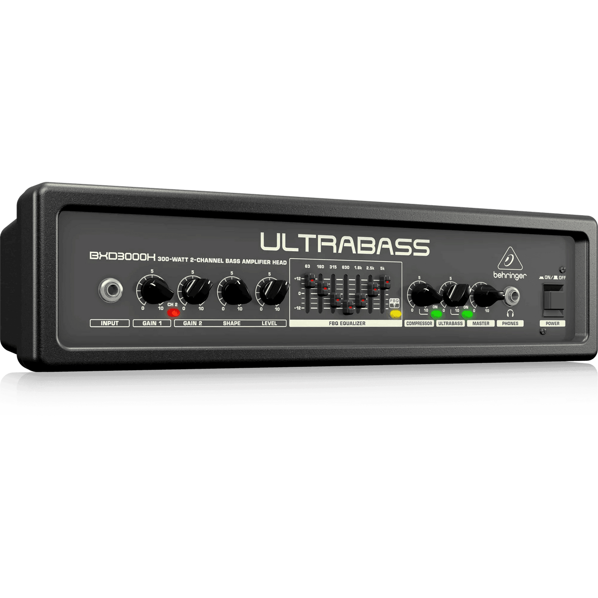 Behringer BXD3000H Ultra-Lightweight 300W 2-Channel Bass Amplifier Head