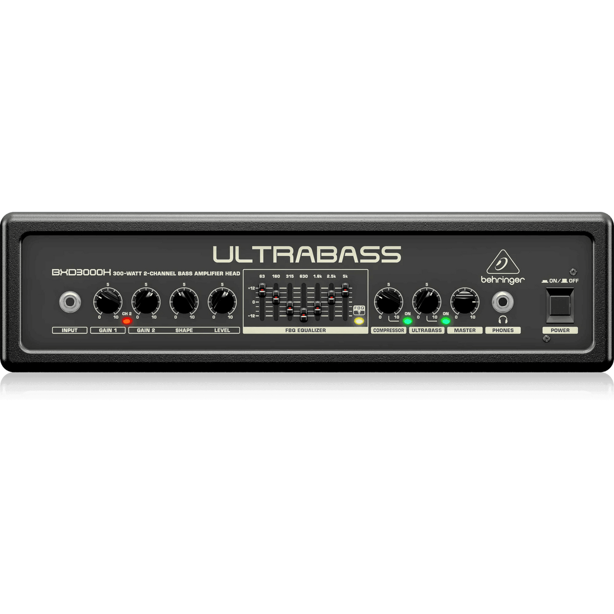 Behringer BXD3000H Ultra-Lightweight 300W 2-Channel Bass Amplifier Head