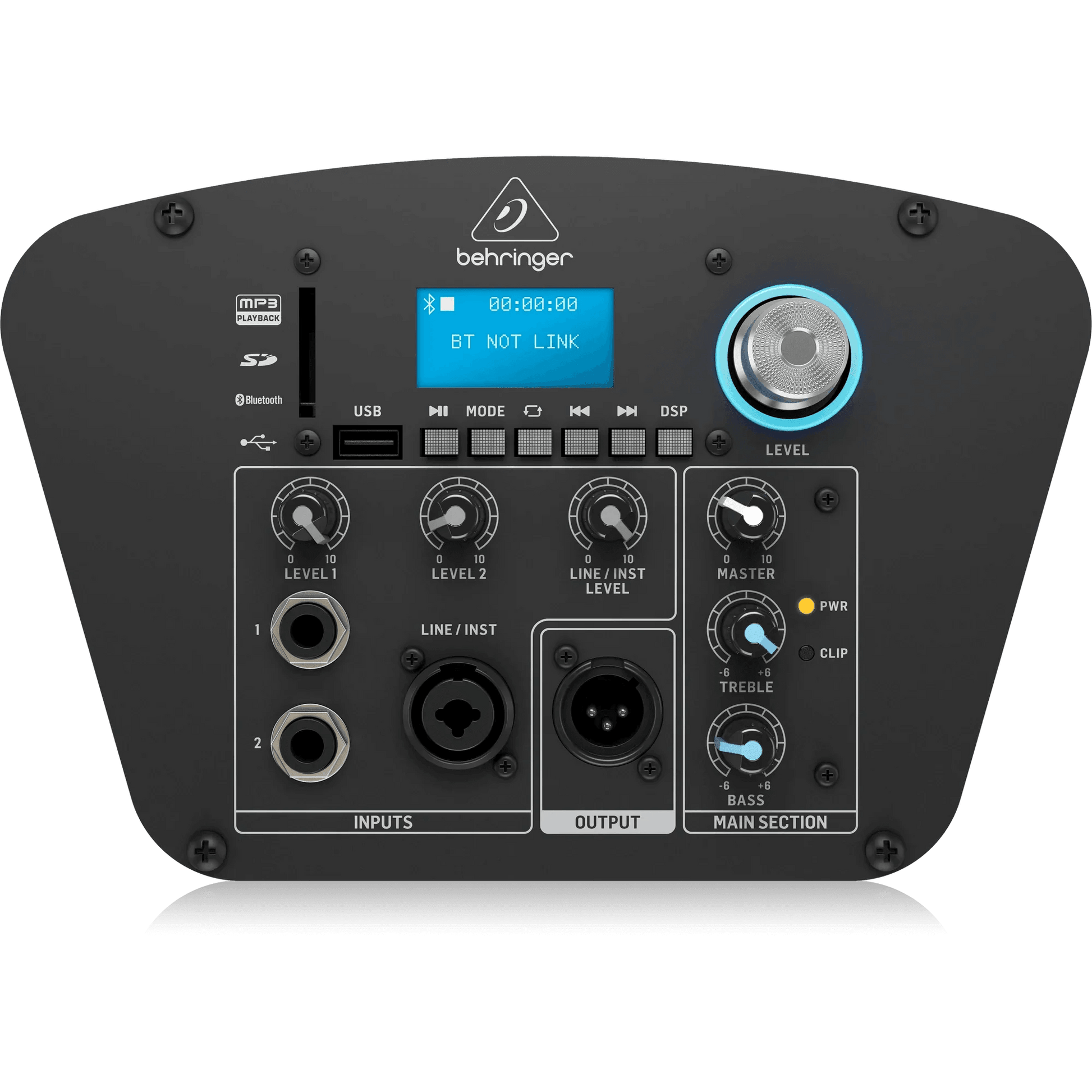 Behringer C210B 160W Powered Column Loudspeaker with Battery, 8" Subwoofer