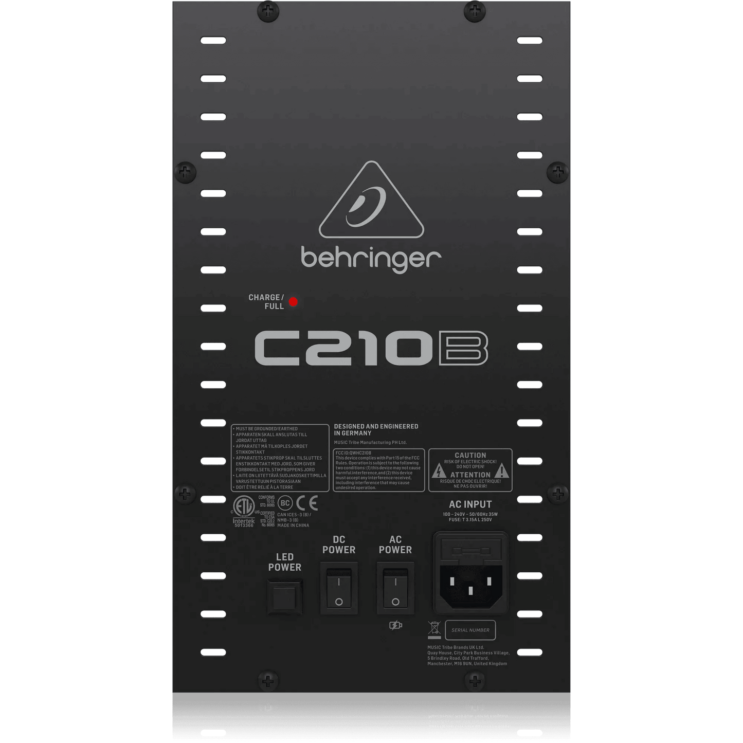 Behringer C210B 160W Powered Column Loudspeaker with Battery, 8" Subwoofer