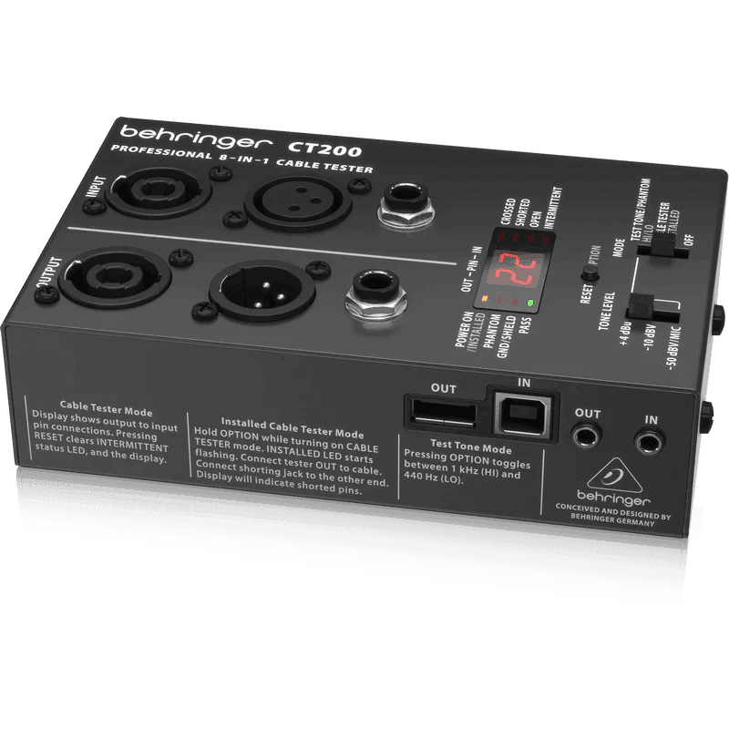 Behringer CT200 8-in-1 Cable Tester