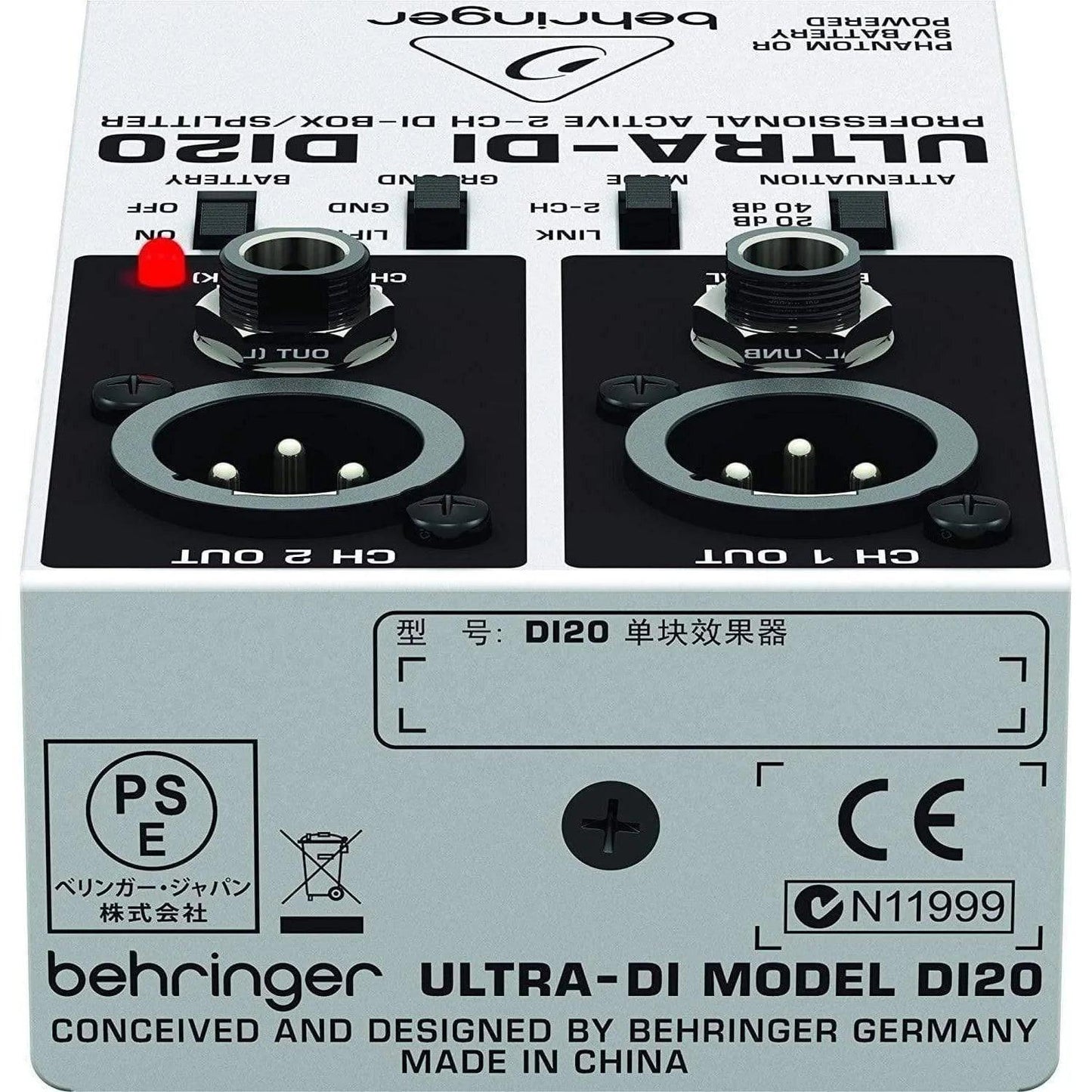 Behringer DI20 Direct Injection Box Active 2 CH