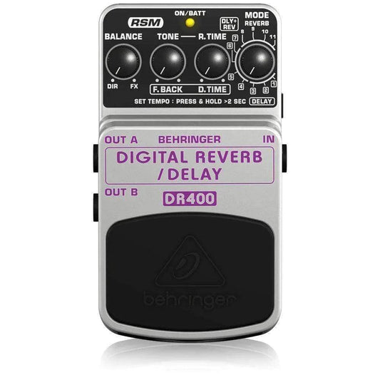 Behringer DR400 Guitar Effects Pedal Digital Stereo Reverb