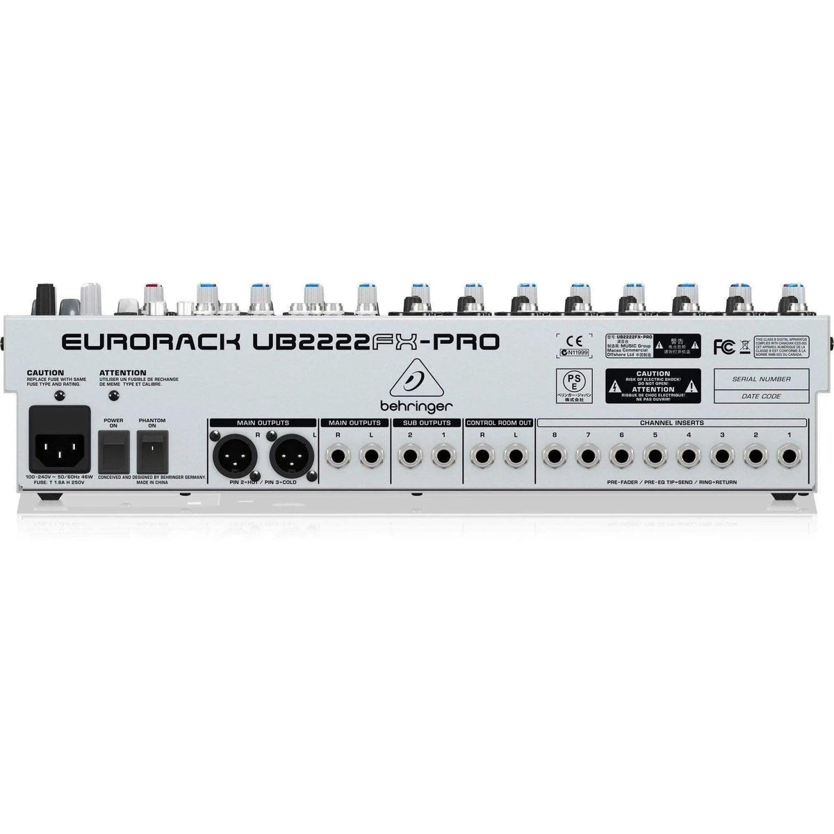 Behringer Euroback UB2222FXPRO Analog Mixer