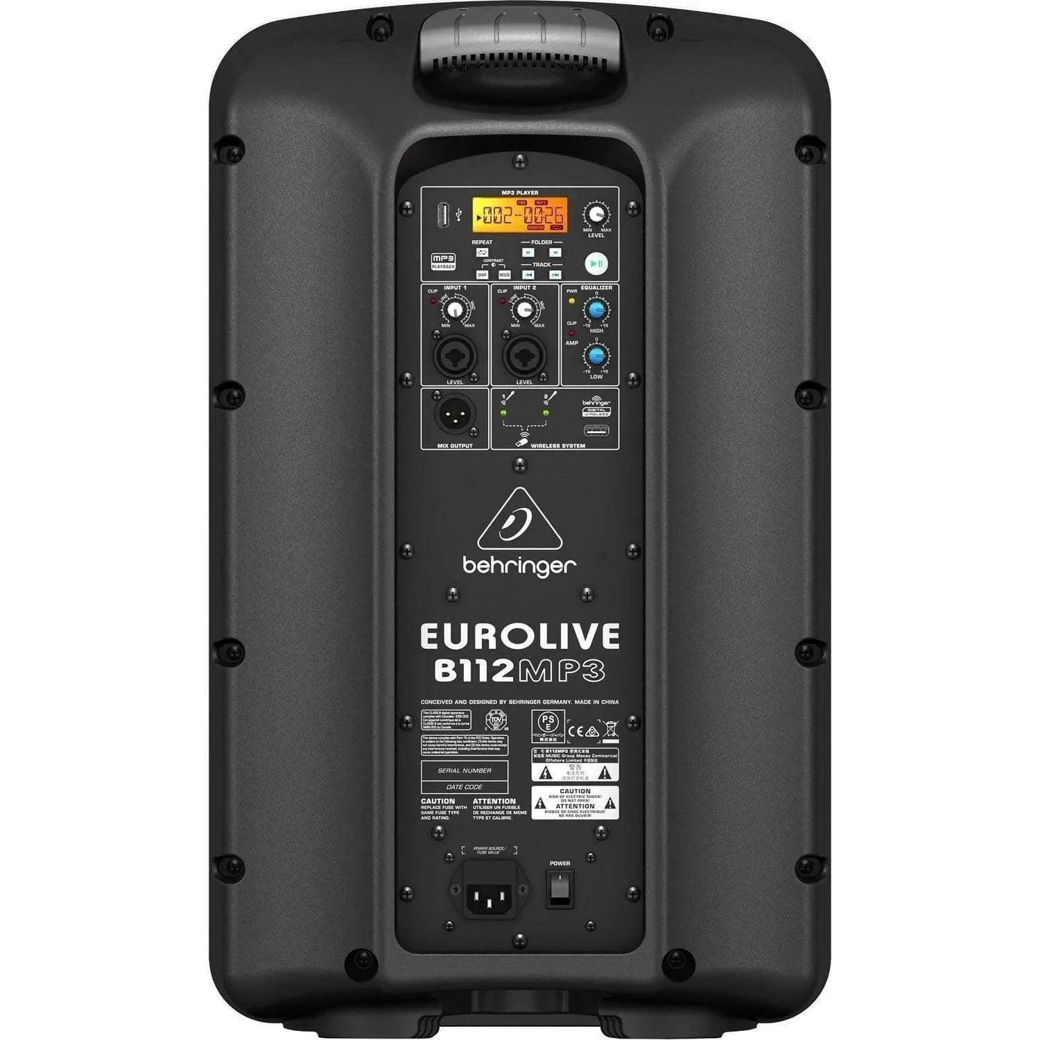 Behringer Eurolive B112MP3 Active Speakers