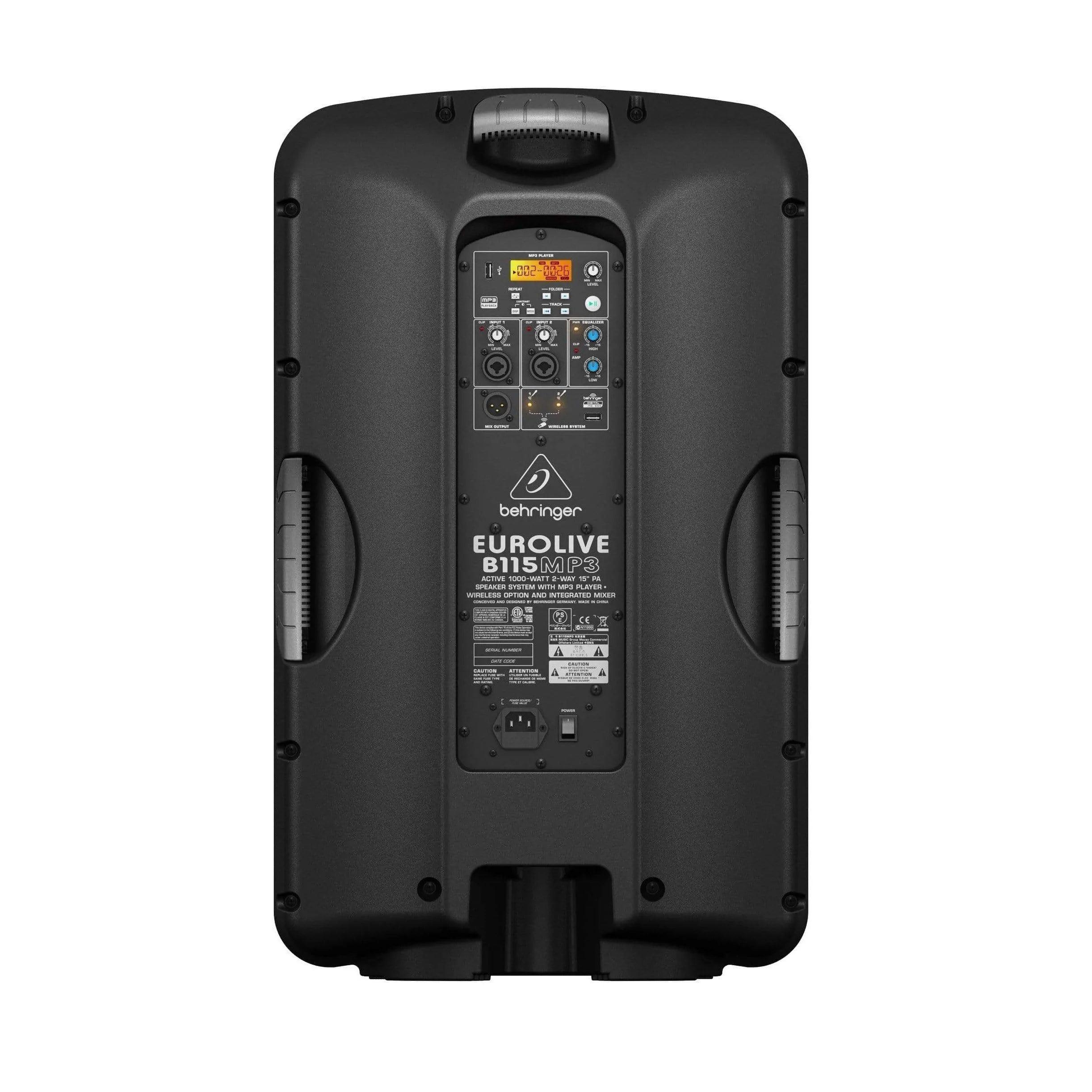 Behringer Eurolive B115MP3 PA Active Speakers