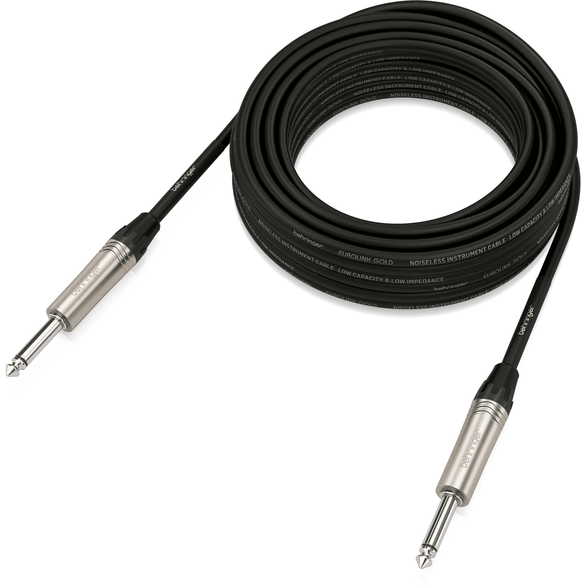 Behringer GIC-1000 Gold Performance 10 m (32.8 ft) Instrument Cable with 1/4" TS Connectors