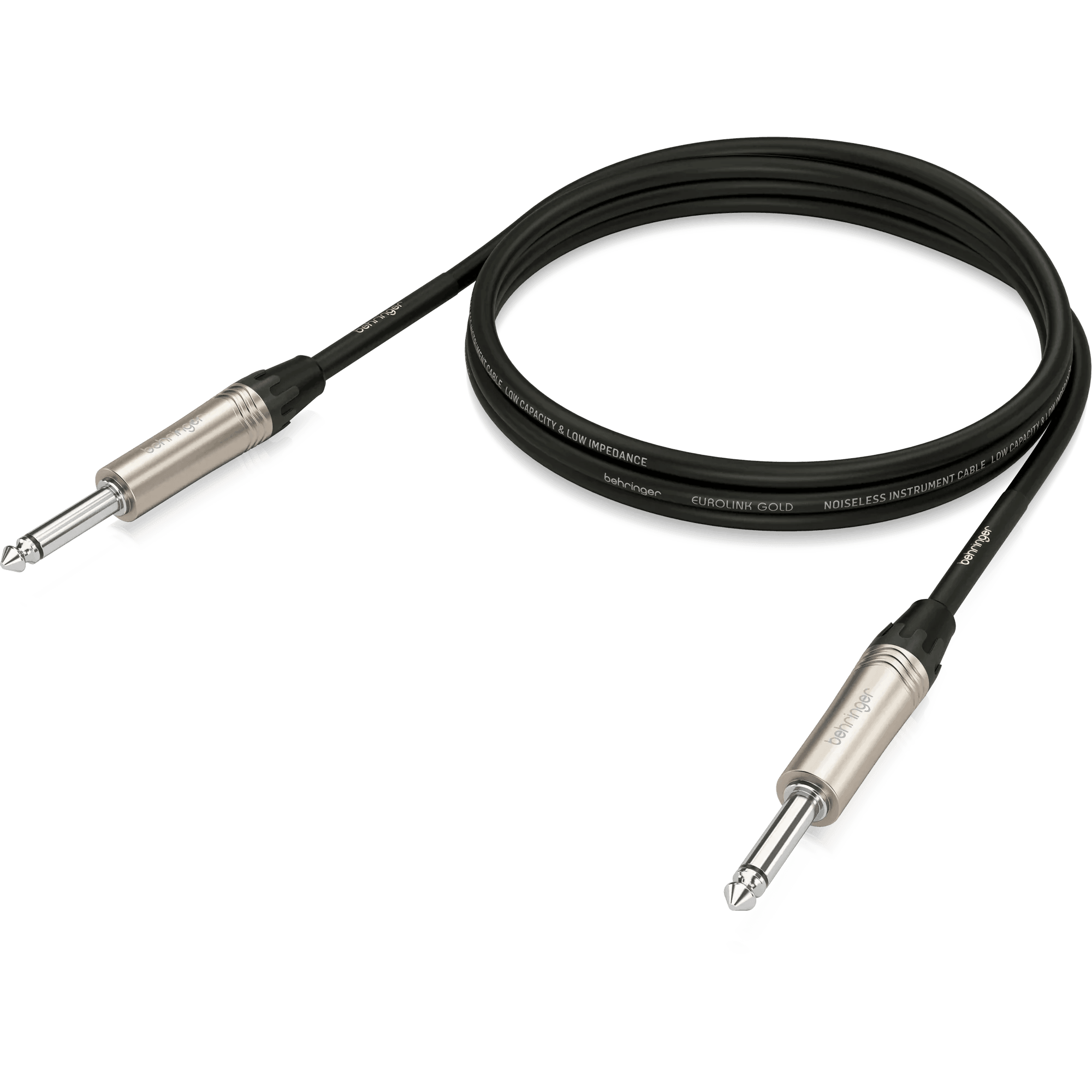 Behringer GIC-150 Gold Performance 1.5 m (5 ft) Instrument Cable with 1/4" TS Connectors