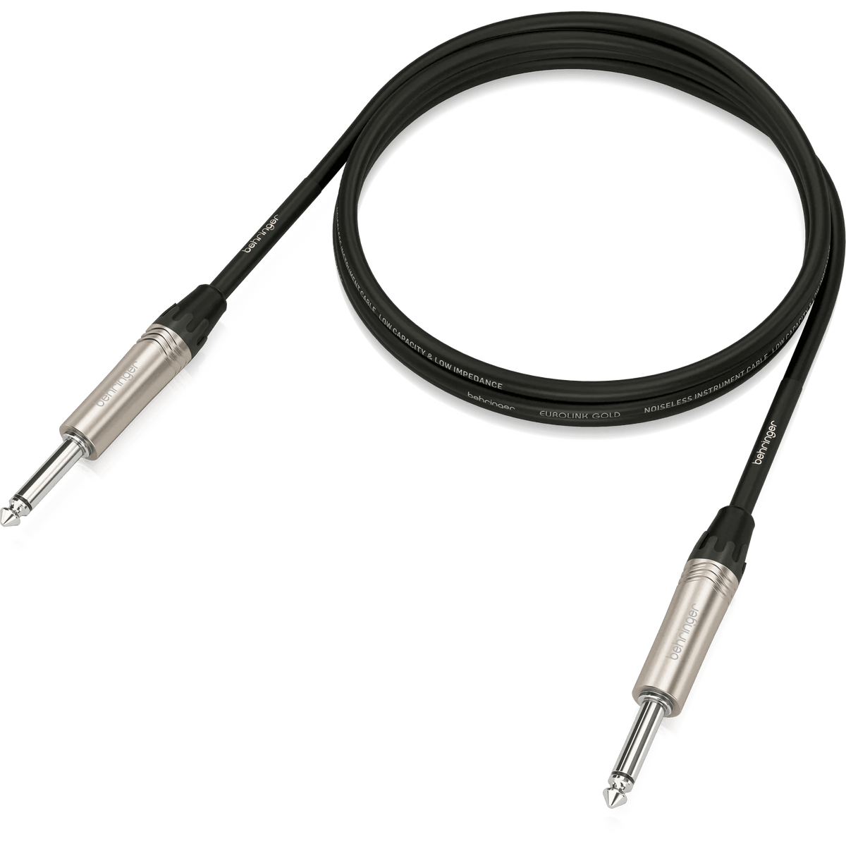 Behringer GIC-150 Gold Performance 1.5 m (5 ft) Instrument Cable with 1/4" TS Connectors