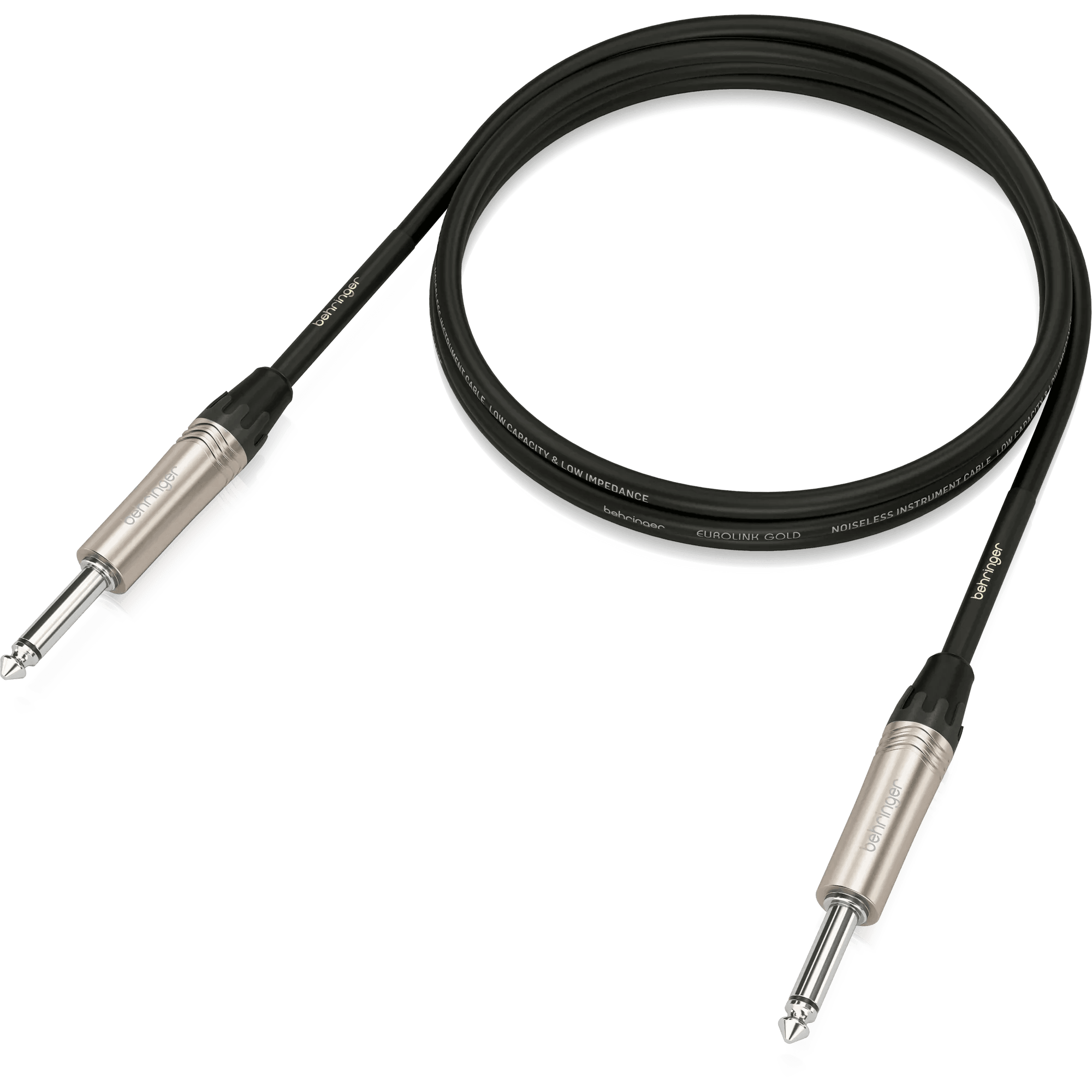Behringer GIC-150 Gold Performance 1.5 m (5 ft) Instrument Cable with 1/4" TS Connectors