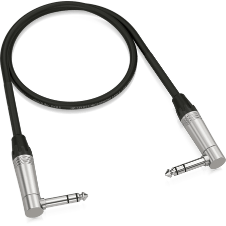 Behringer GIC-60 4SR Gold Performance 0.60 m (2 ft) Instrument Patch Cable with 1/4" TRS Right-Angled Connectors