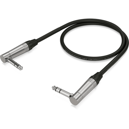 Behringer GIC-60 4SR Gold Performance 0.60 m (2 ft) Instrument Patch Cable with 1/4" TRS Right-Angled Connectors