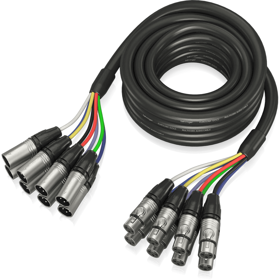 Behringer GMX-500 Gold Performance 5 m (16.4 ft) 8-Way Multicore Cable with XLR Connectors