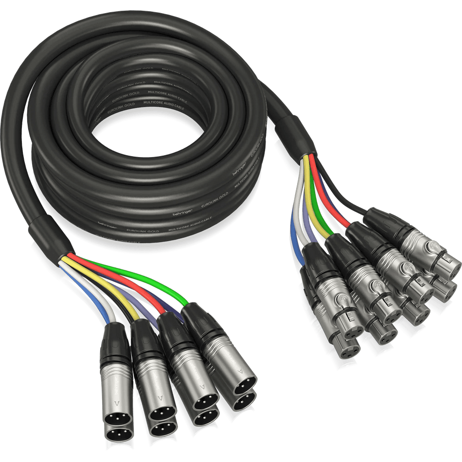 Behringer GMX-500 Gold Performance 5 m (16.4 ft) 8-Way Multicore Cable with XLR Connectors