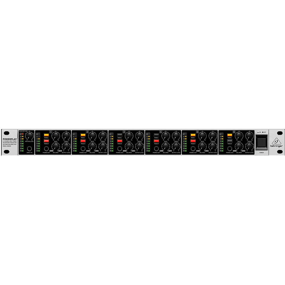 Behringer HA6000 6-Channel High-Power Headphones Mixing and Distribution Amplifier