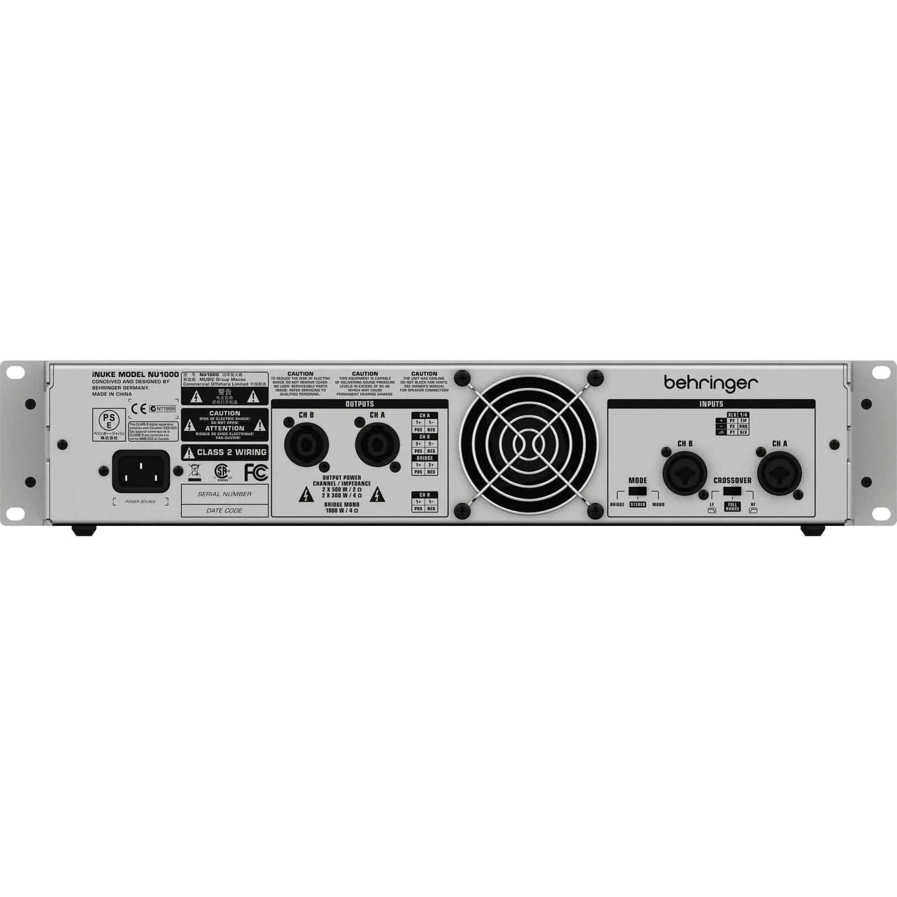 Behringer iNUKE NU1000 Power Amplifier