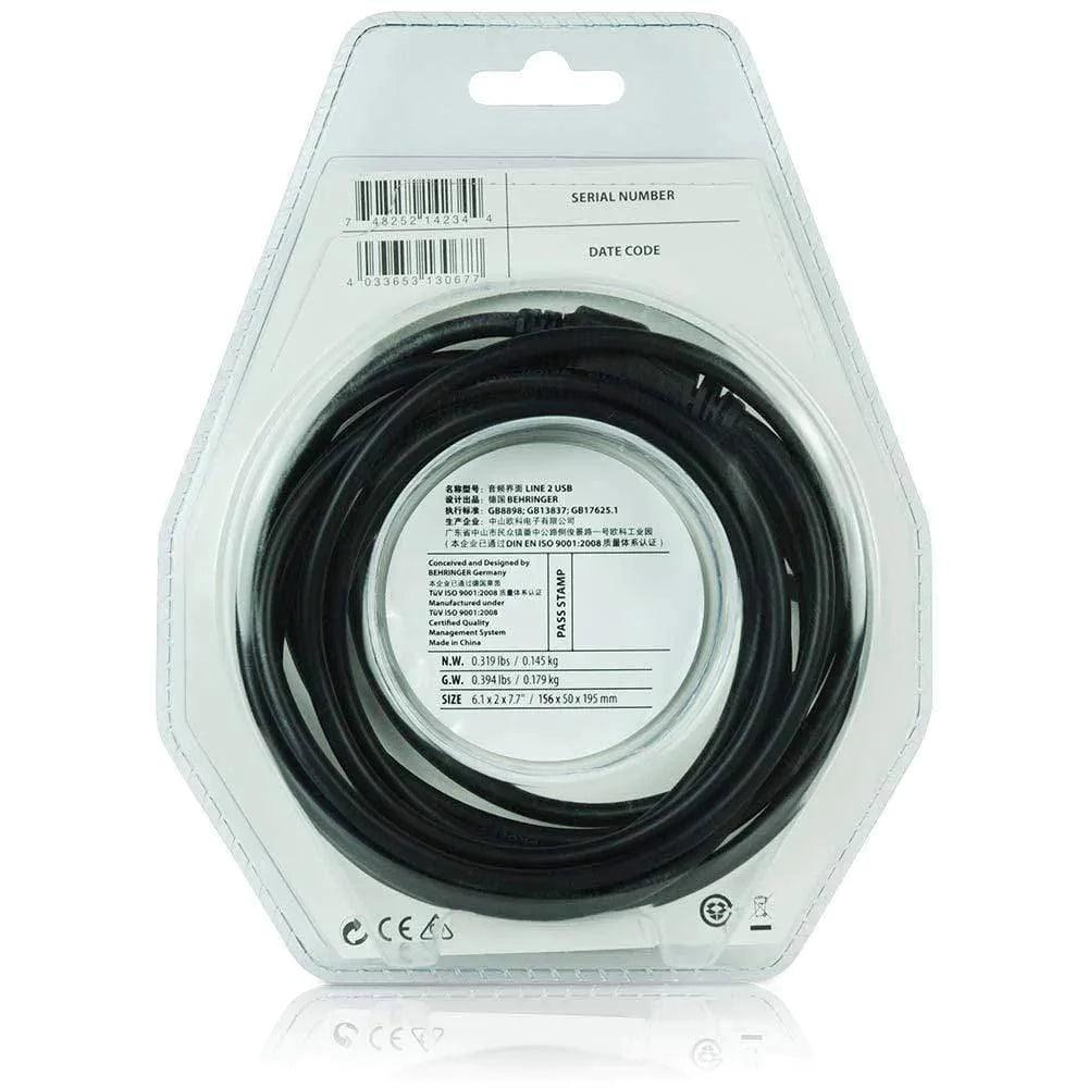 Behringer LINE2USB Stereo 1/4" Line In to USB Interface Cable