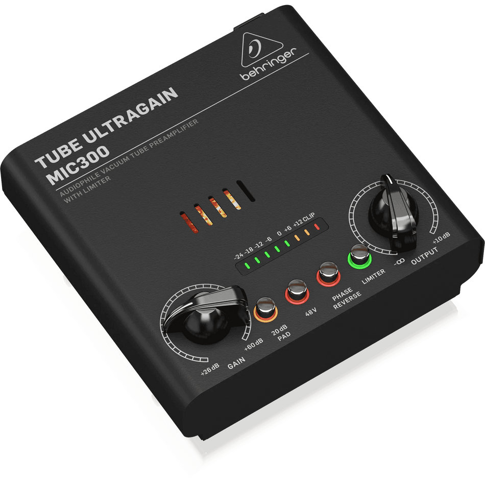 Behringer MIC300 Audiophile Vacuum Tube Preamplifier with Limiter