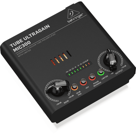 Behringer MIC300 Audiophile Vacuum Tube Preamplifier with Limiter