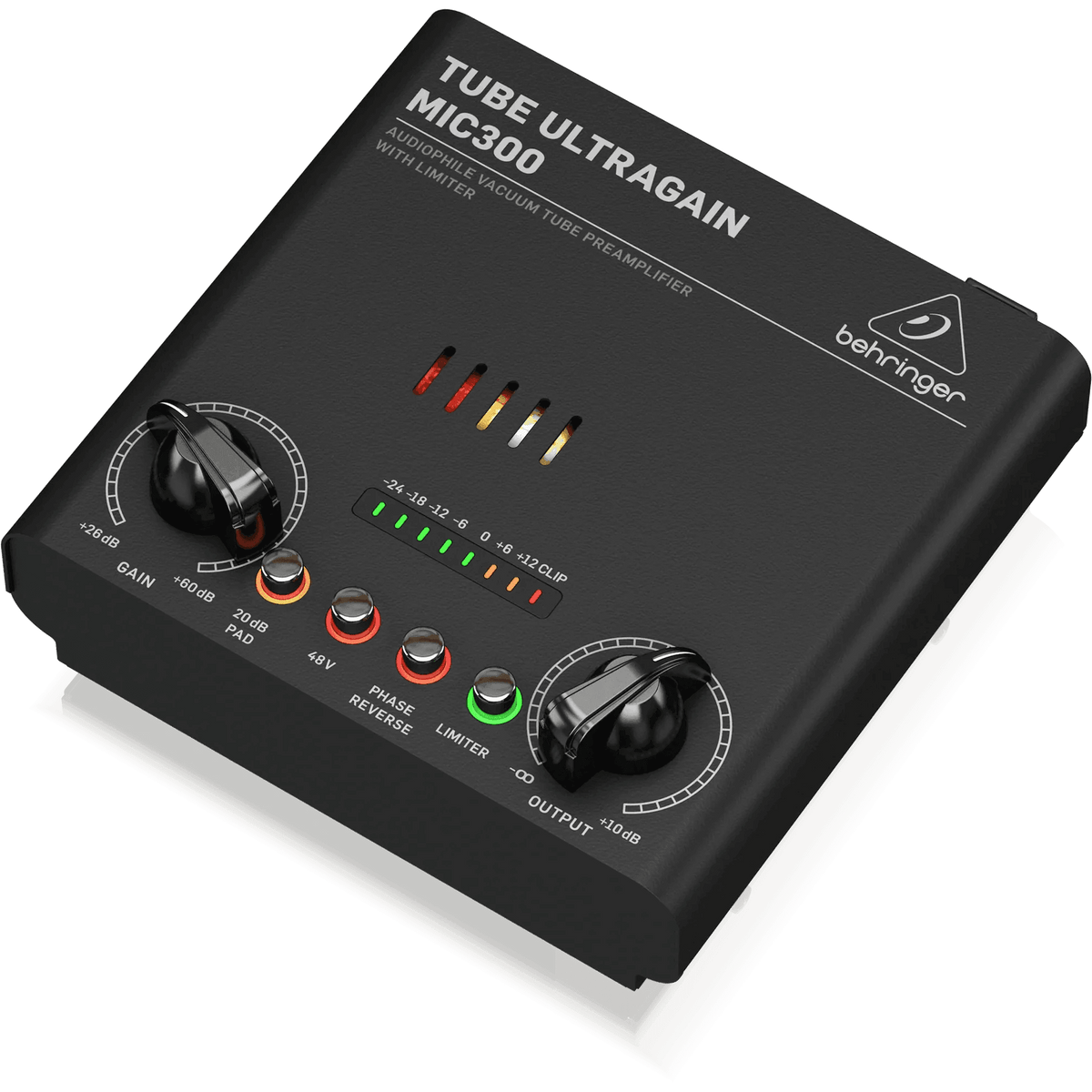 Behringer MIC300 Audiophile Vacuum Tube Preamplifier with Limiter