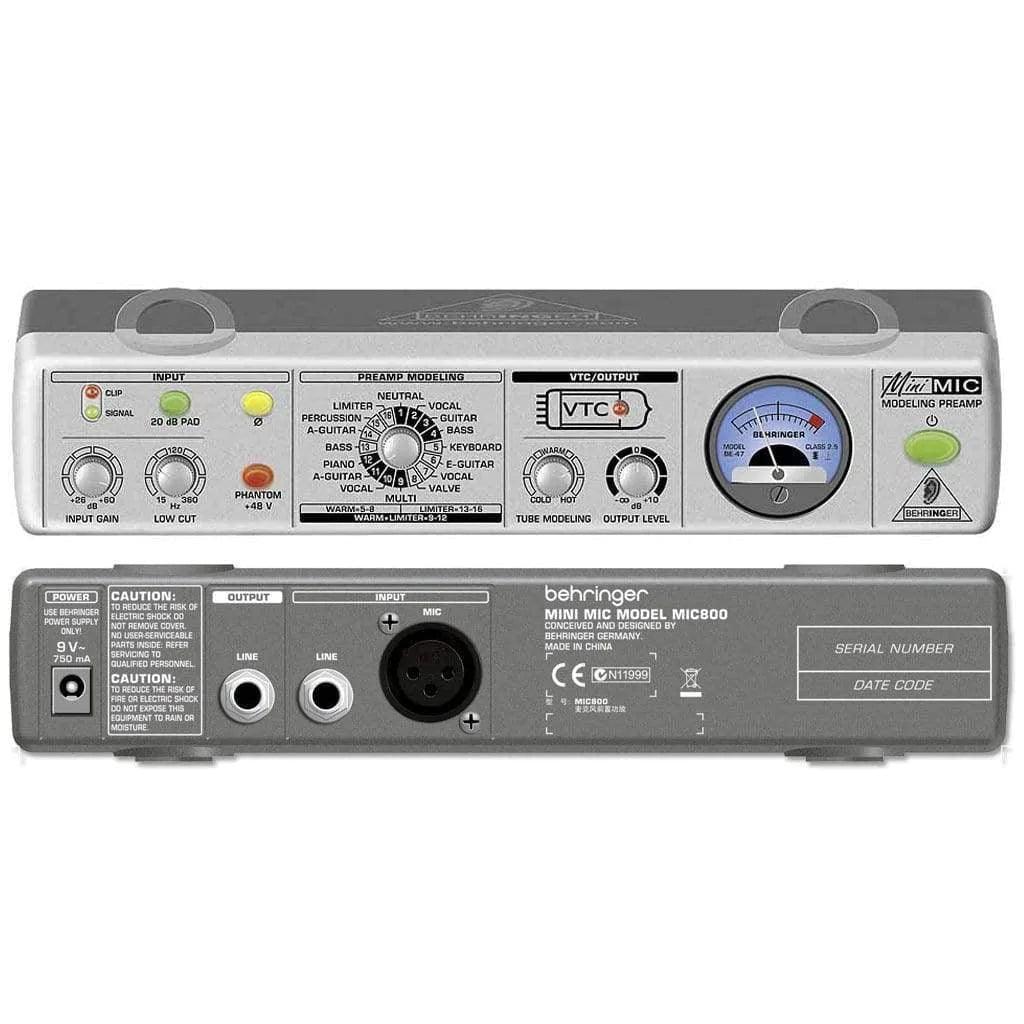 Behringer MIC800 Microphone Modeling Preamp 16Presets/LowCutFilter