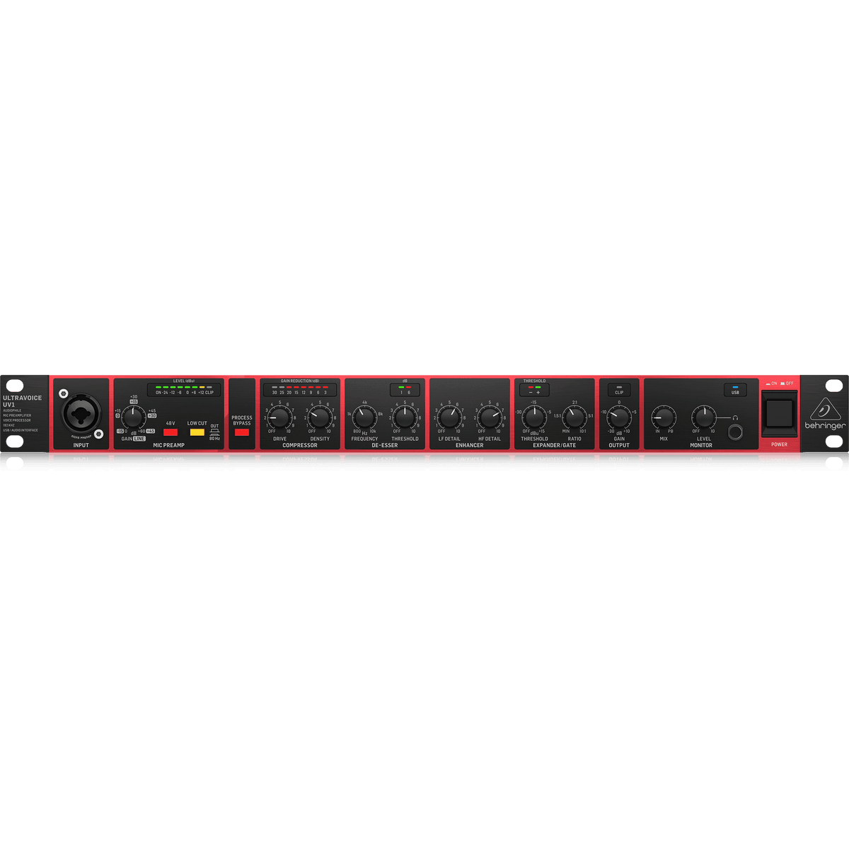 Behringer UV1 Audiophile Mic Preamplifier, Voice Processor and 192 kHz USB Audio Interface