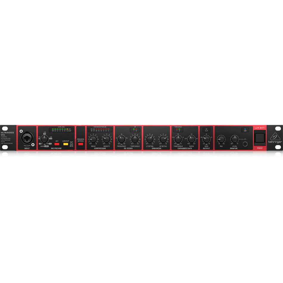 Behringer UV1 Audiophile Mic Preamplifier, Voice Processor and 192 kHz USB Audio Interface