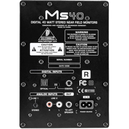 Behringer MS40 Pair Digital Monitor Speakers