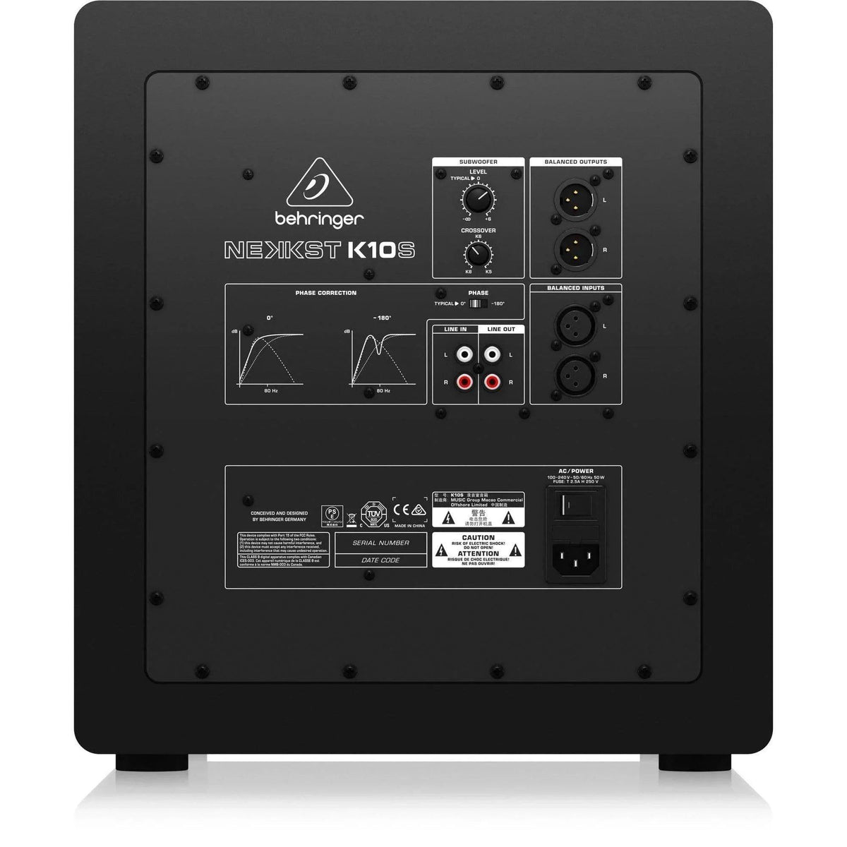 Behringer Nekkst K10S 10" Powered Studio Subwoofer