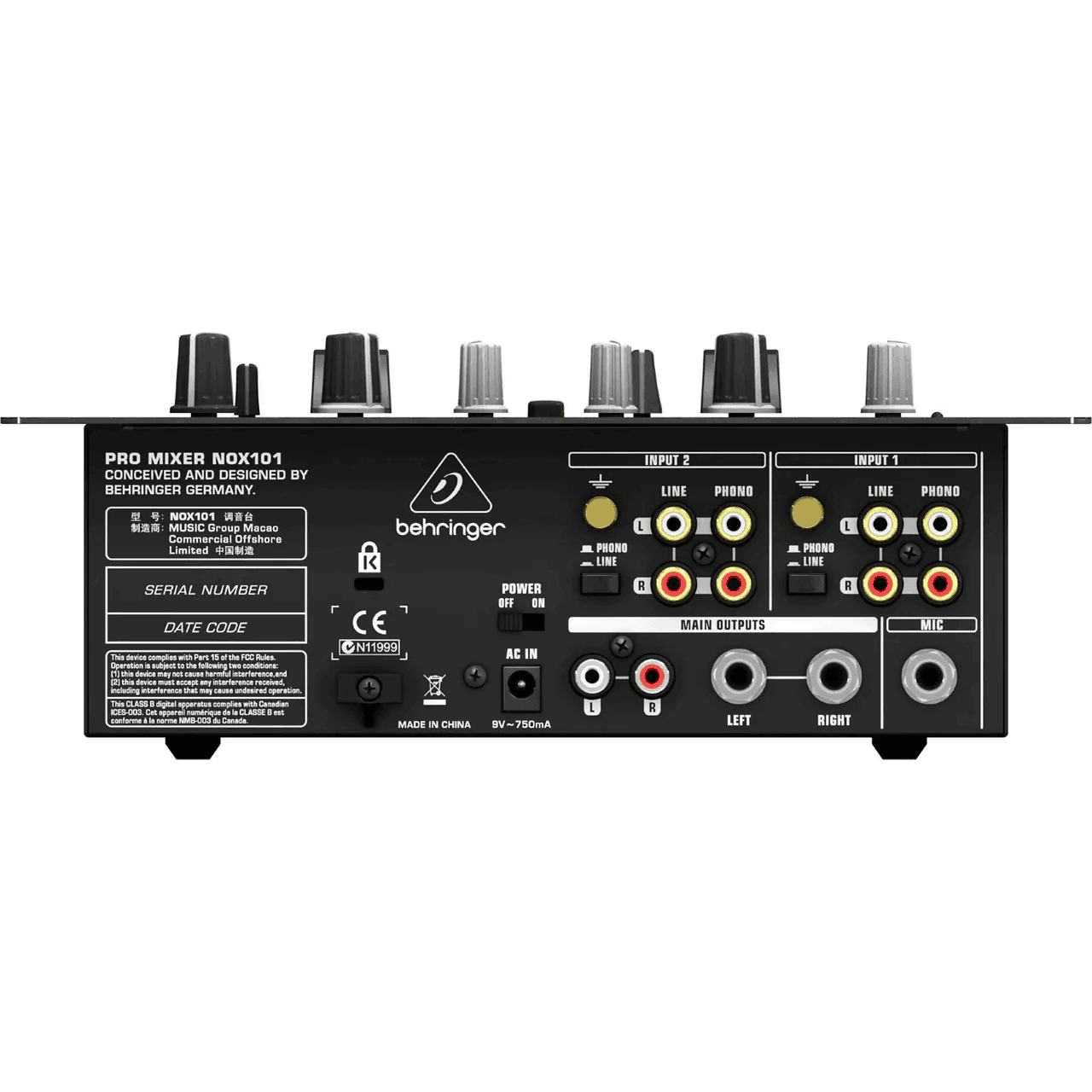 Behringer NOX101 Pro DJ Mixer