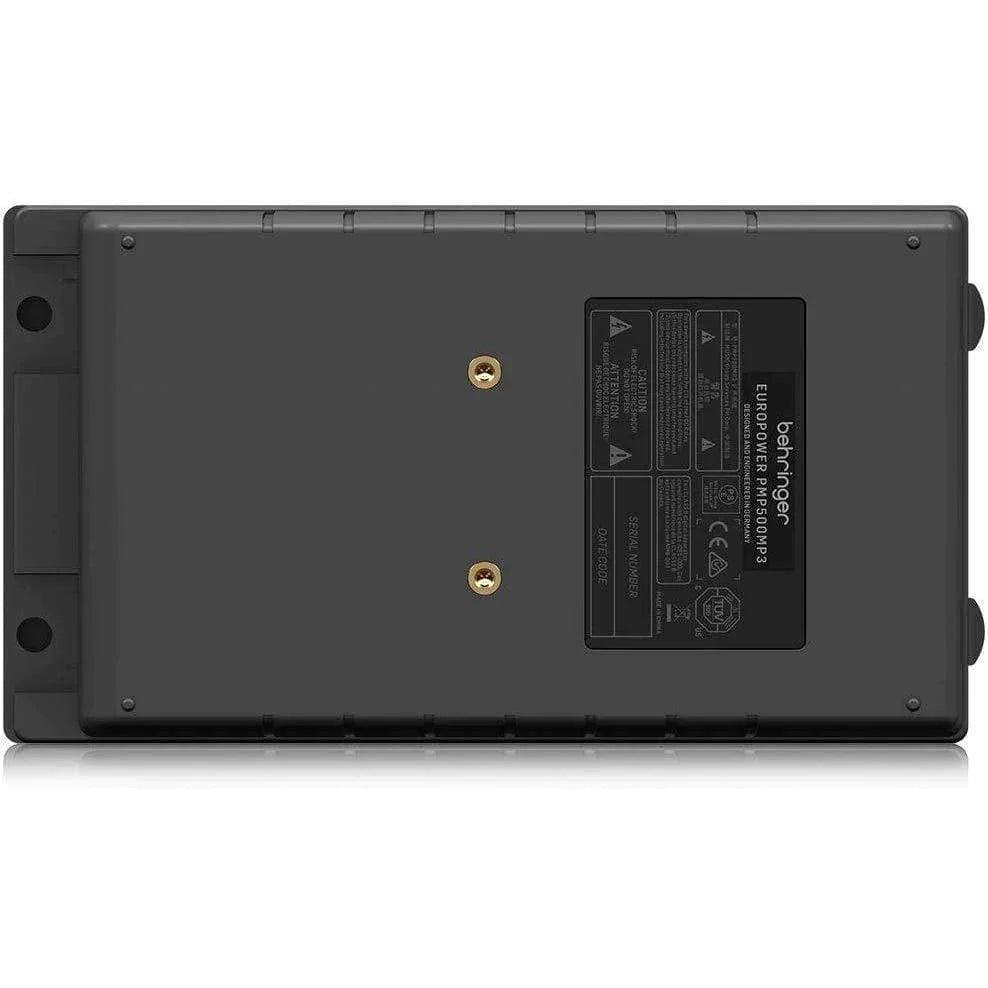 Behringer PMP500MP3 Ultra-Compact 500-Watt 8-Channel Powered Mixer with MP3 Player, Re