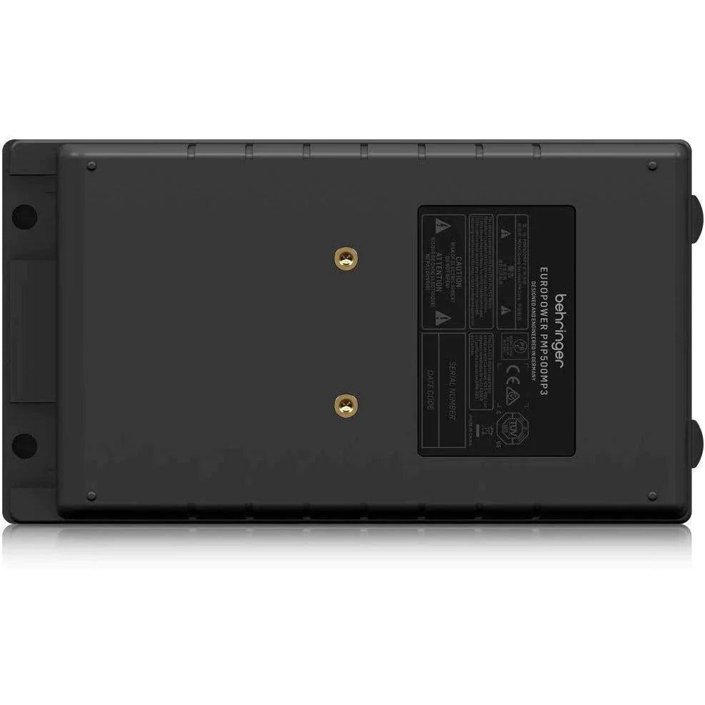 Behringer PMP500MP3 Ultra-Compact 500-Watt 8-Channel Powered Mixer with MP3 Player, Re
