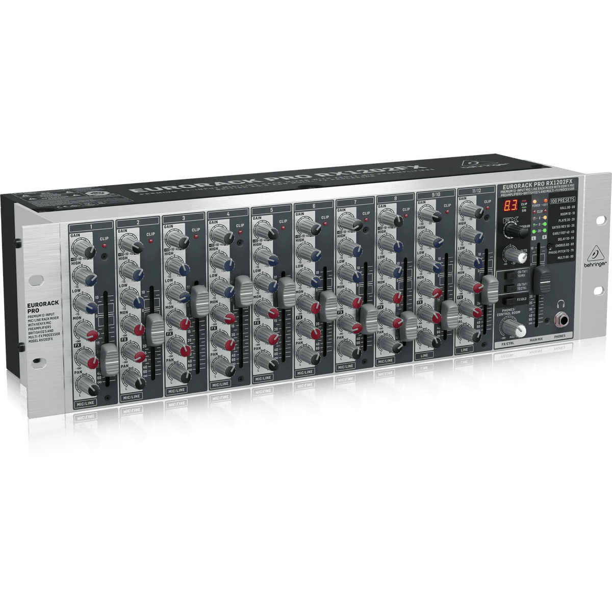 Behringer RX1202FXV2 Premium 12-Input Mic/Line Rack Mixer
