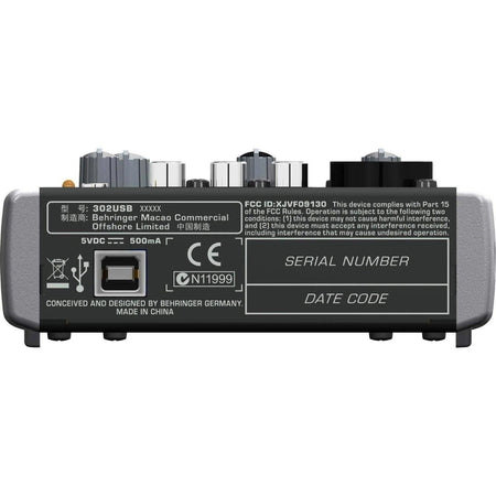 Behringer Xenyx 302USB Analog Mixer