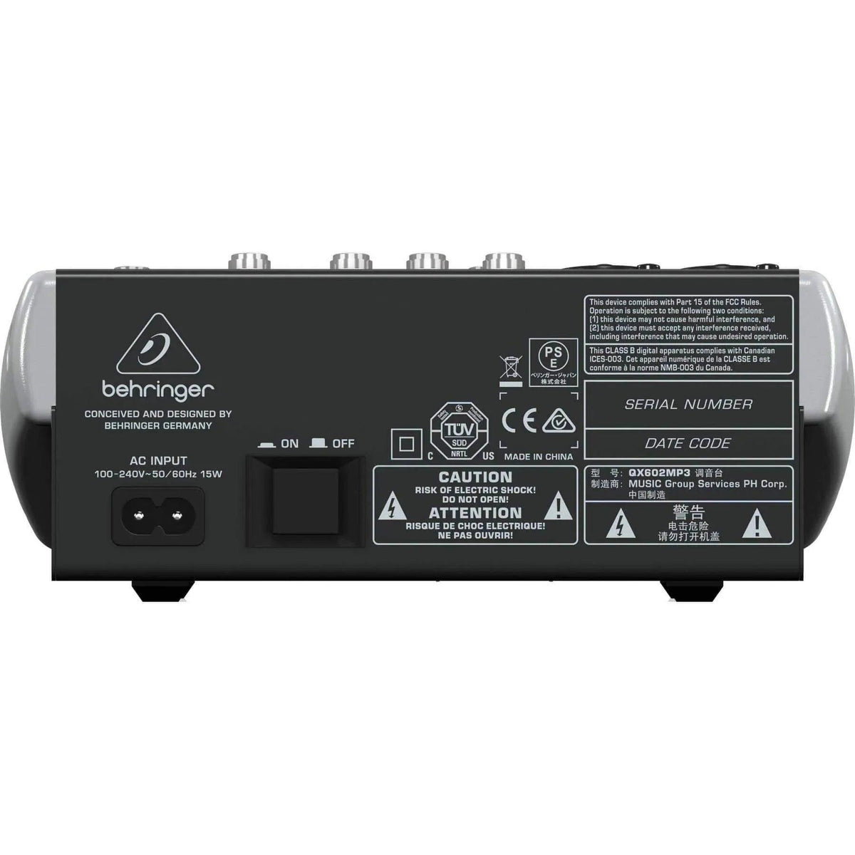 Behringer Xenyx QX602MP3 6-Input 2-Bus Analog Mixer