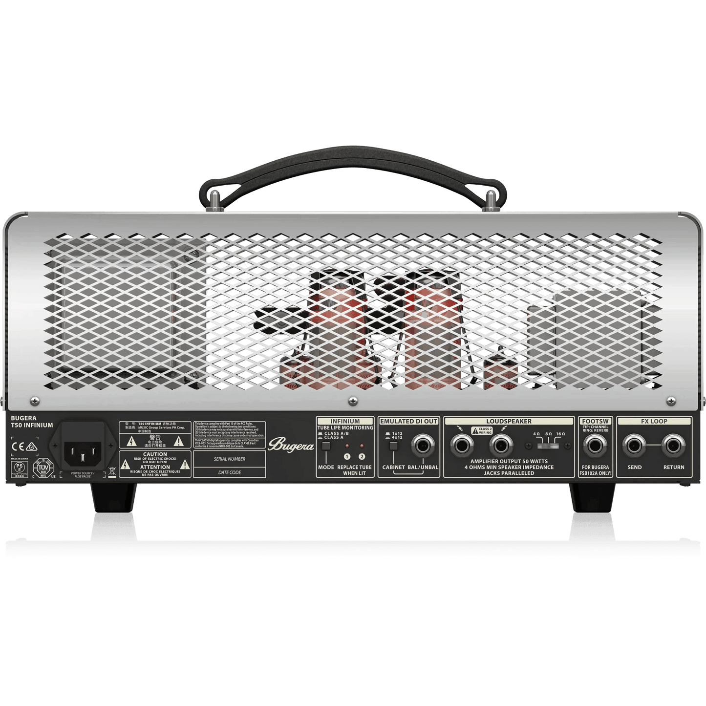 Bugera T50 INFINIUM 50W Cage-Style 2-Channel Tube Amplifier Head