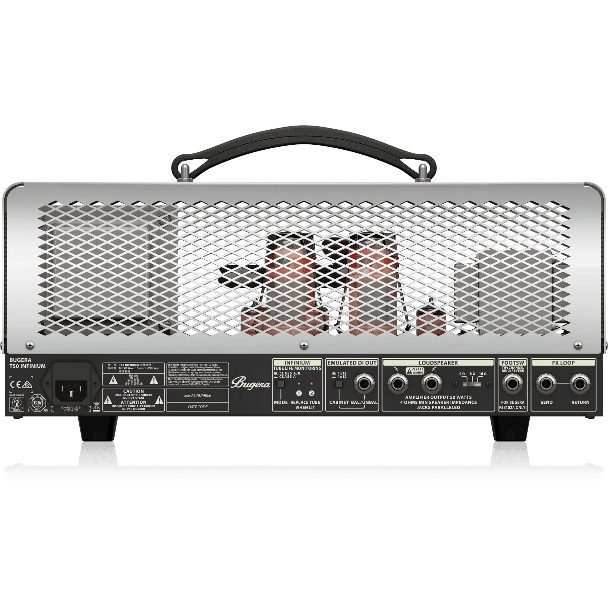 Bugera T50 INFINIUM 50W Cage-Style 2-Channel Tube Amplifier Head