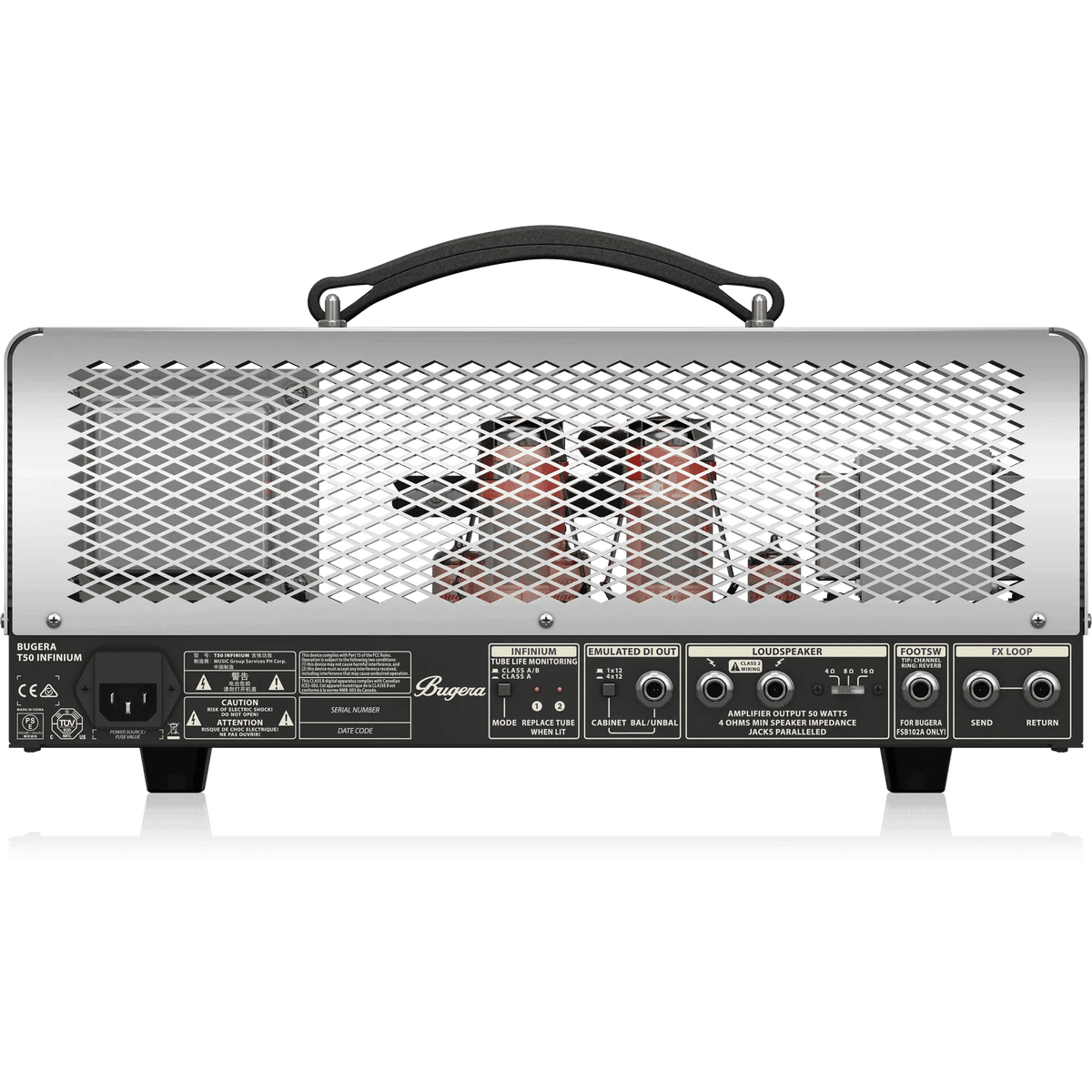 Bugera T50 INFINIUM 50W Cage-Style 2-Channel Tube Amplifier Head