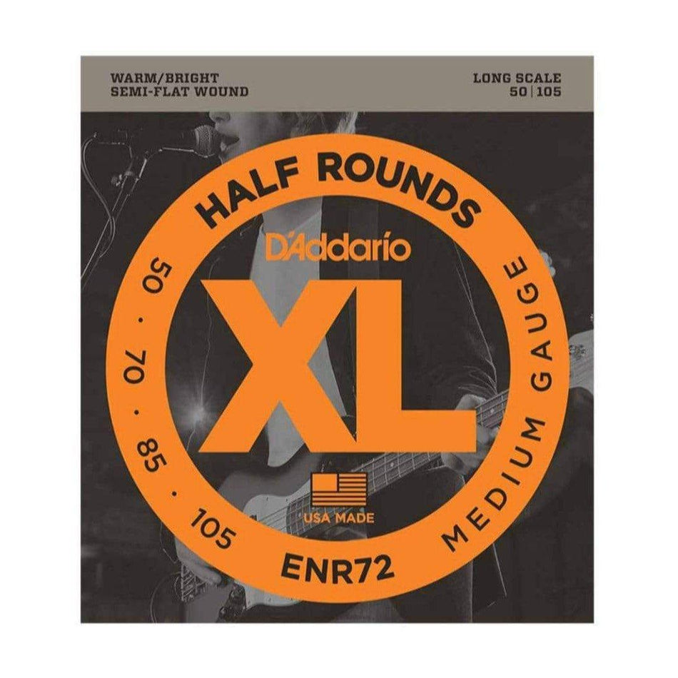 D'Addario Set of 4 String Bass Half Rounds 50 - 105 Gauge Long Scale