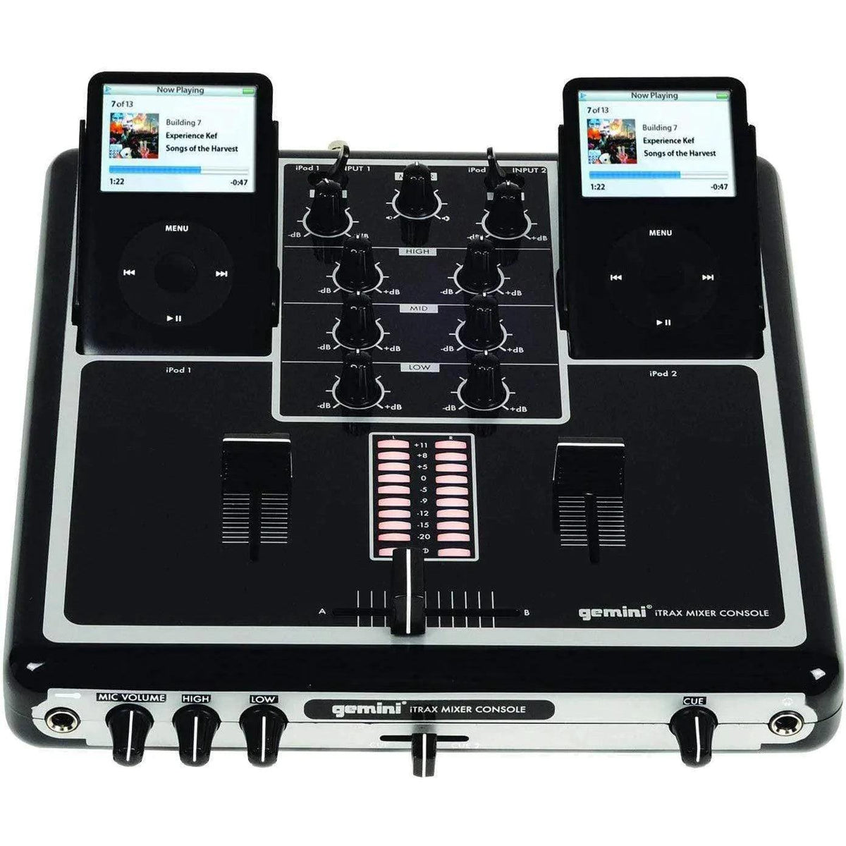 Gemini iTRAX BLK Dual iPod 2 Channel Mixer (Discontinued)