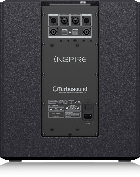 Turbosound iP12B-1000 Watt Powered 12" Subwoofer with Dual Amplifiers for Satellite Speakers