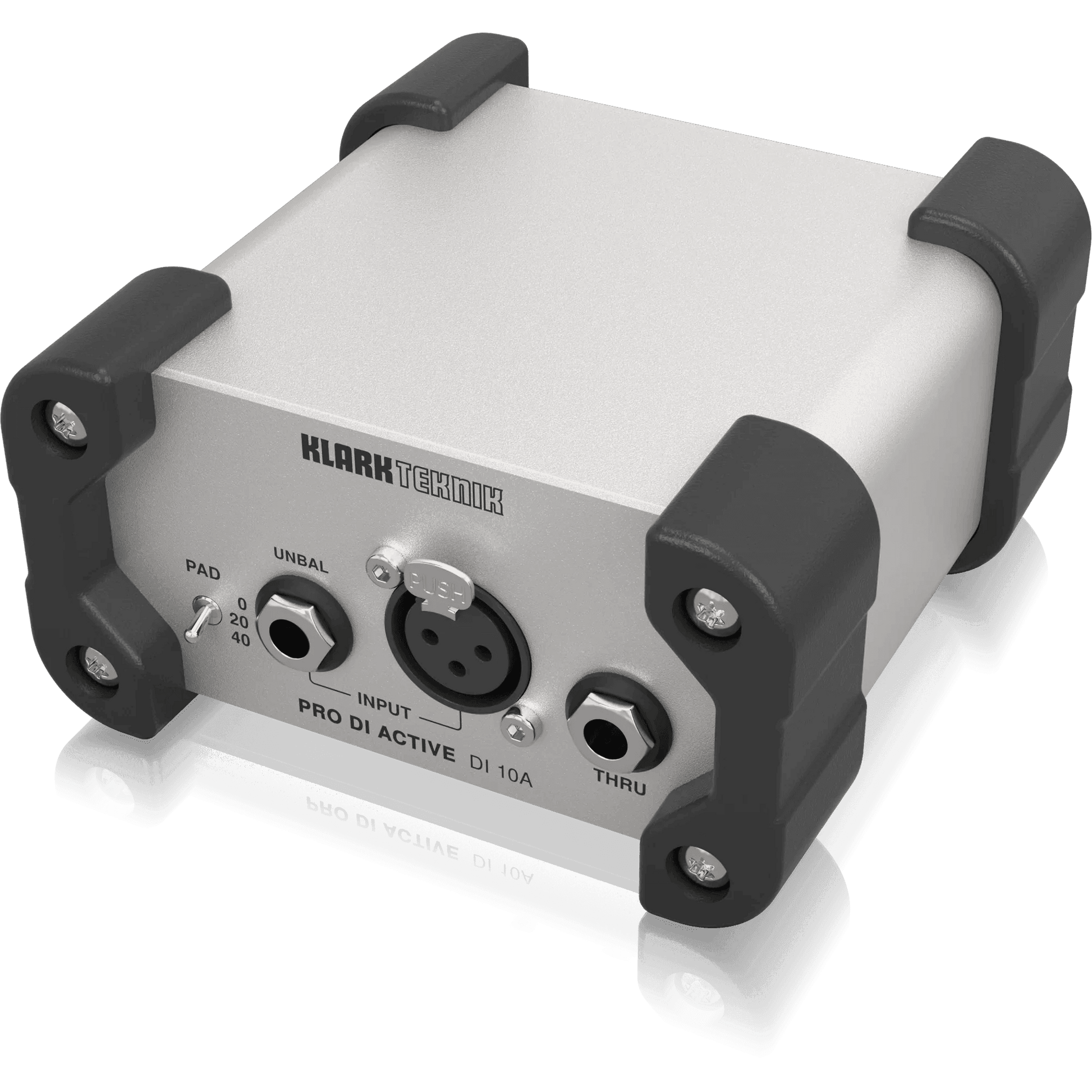 Klark Teknik DI 10A Active DI Box with Midas Transformer, Extended Dynamic Range and Phantom/Battery Operation